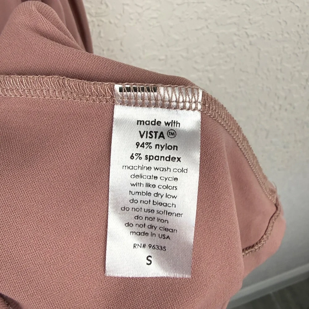 Susana Monaco Womens Blush Pink One Shoulder Cut Out Midi Ruched Dress Small - Picture 6 of 14